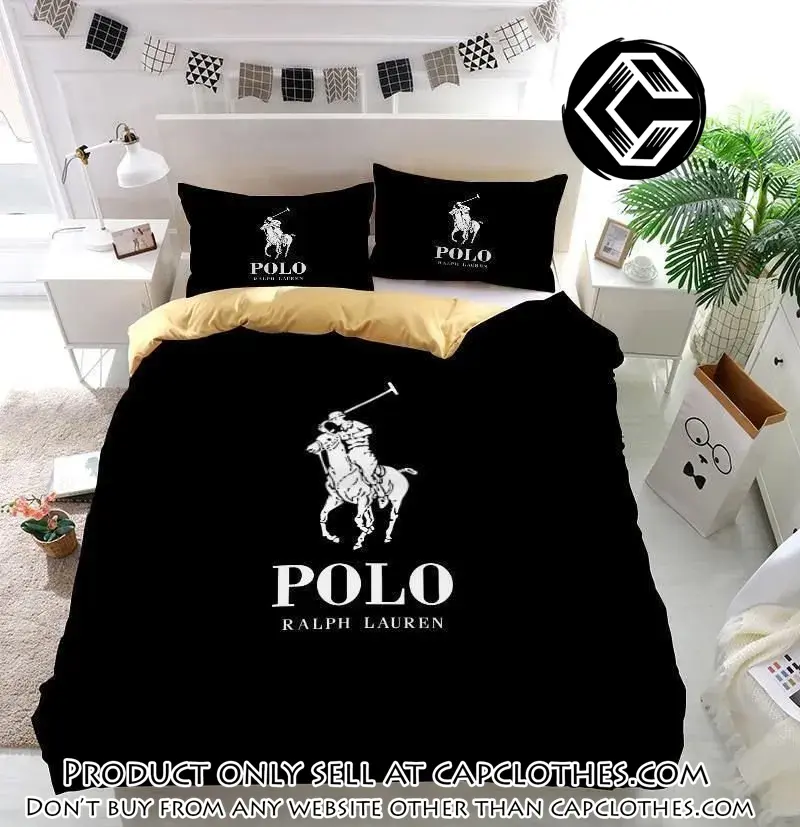 Ralph lauren black fashion luxury brand premium bedding set home decor cc4339715